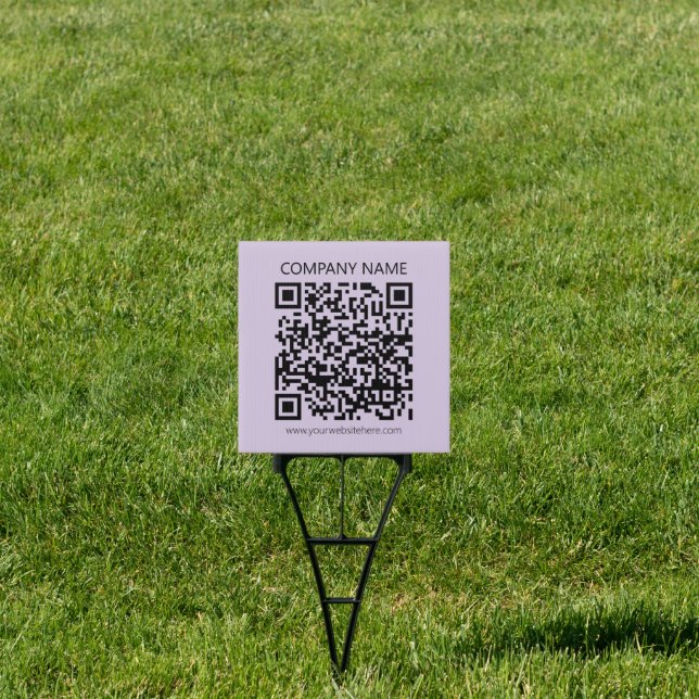 Create a QR Code | Pale Lavender Violet Sign (Insitu)