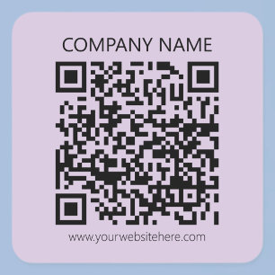 Create a QR Code Pale Lavender Violet Square Sticker