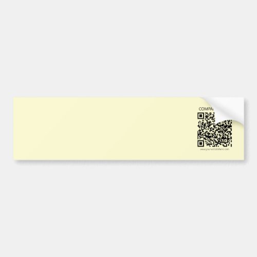 Create a QR Code | Pale Yellow Bumper Sticker