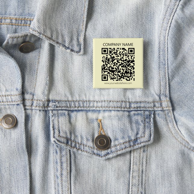 Create a QR Code | Pale Yellow Button (In Situ)