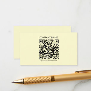 Create a QR Code   Pale Yellow Enclosure Card