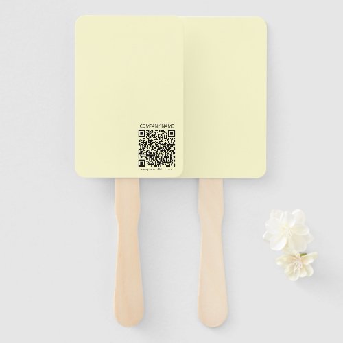 Create a QR Code | Pale Yellow Hand Fan