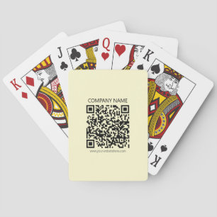 Create a QR Code   Pale Yellow Poker Cards