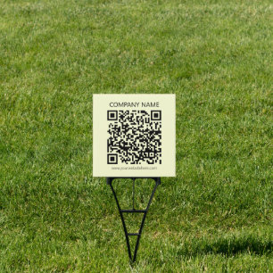 Create a QR Code   Pale Yellow Sign