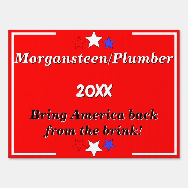Create a Red 2 Custom Political Candidate Campaign Sign (Front)