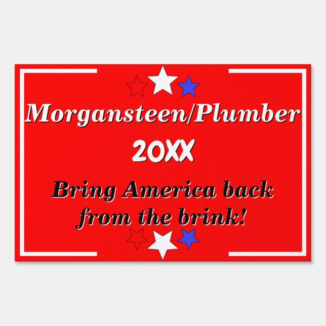 Create a Red Custom Political Candidate Campaign Sign (Front)