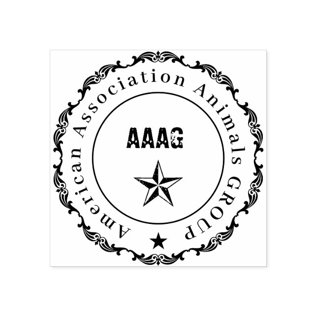 Create a Round Stamp with Stars Design  (Imprint)