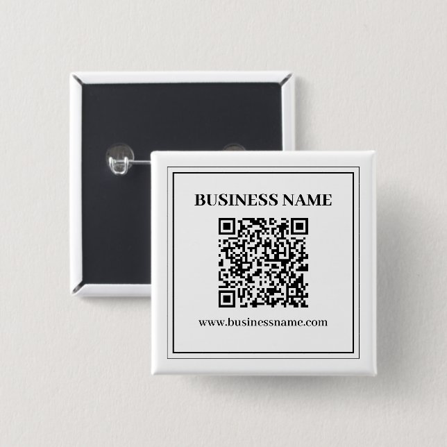 Create a Scannable QR code | Black & White Button (Front & Back)