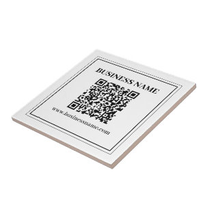 Create a Scannable QR code Black & White Ceramic Tile