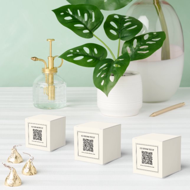 Create a Scannable QR code | Black & White Favor Boxes (Multiple)