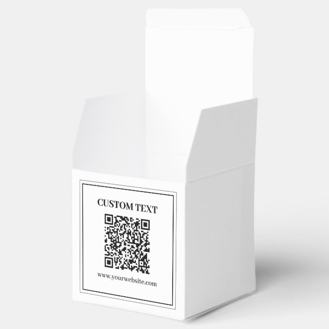 Create a Scannable QR code | Black & White Favor Boxes (Opened)
