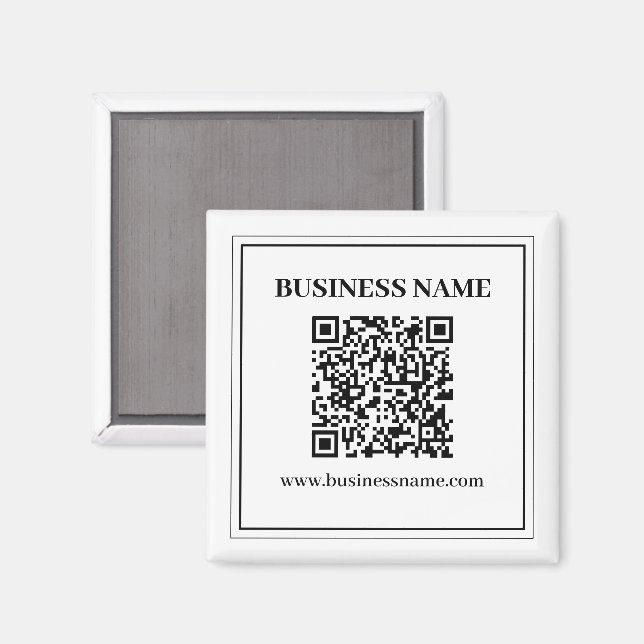 Create a Scannable QR code | Black & White Magnet (Front/Back)