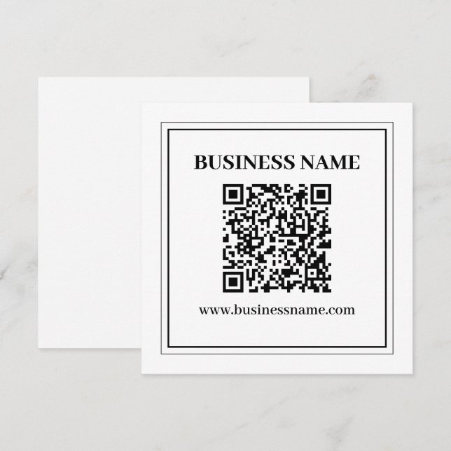 Create a Scannable QR code | Black & White Note Card (Front/Back)