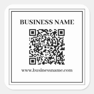 Create a Scannable QR code   Black & White Square Sticker