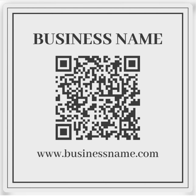 Create a Scannable QR code | Black & White Sticker (Front)