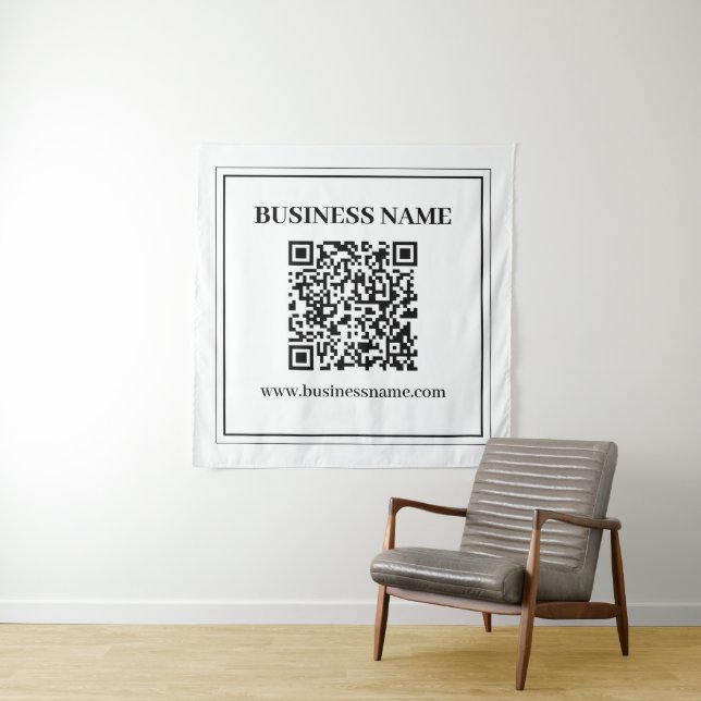 Create a Scannable QR code | Black & White Tapestry (In Situ)