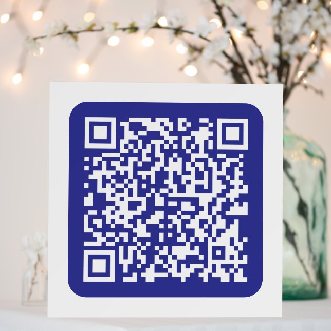 Create a Scannable QR code | Editable Dark Blue Foam Board (In Situ (Wedding))