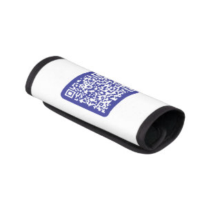 Create a Scannable QR code Editable Dark Blue Luggage Handle Wrap