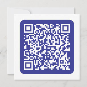 Create a Scannable QR code Editable Dark Blue Note Card