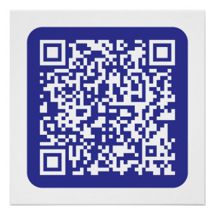 Create a Scannable QR code Editable Dark Blue Poster