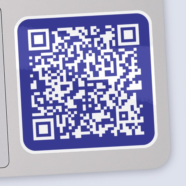 Create a Scannable QR code | Editable Dark Blue Sticker (Creator Uploaded)