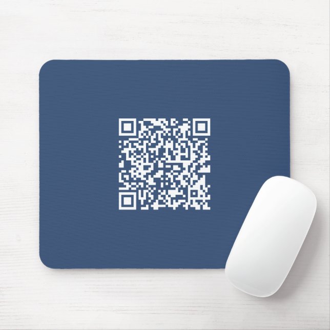 Create a Scannable QR Code | Faded Navy Blue  Mouse Pad (With Mouse)