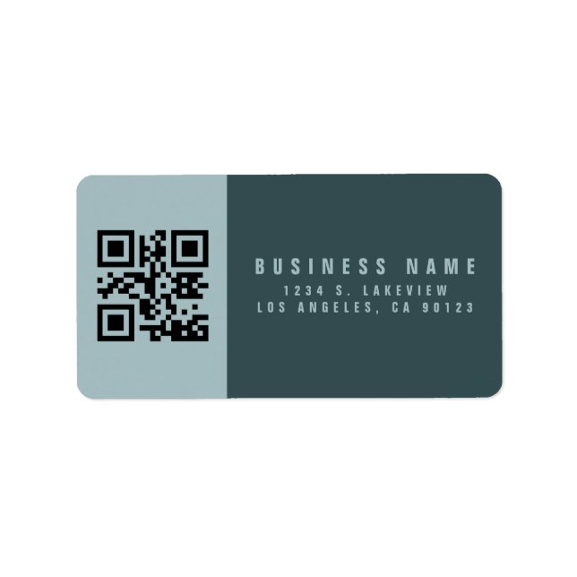 Create a Scannable QR Code | Modern Return Address Label (Front)