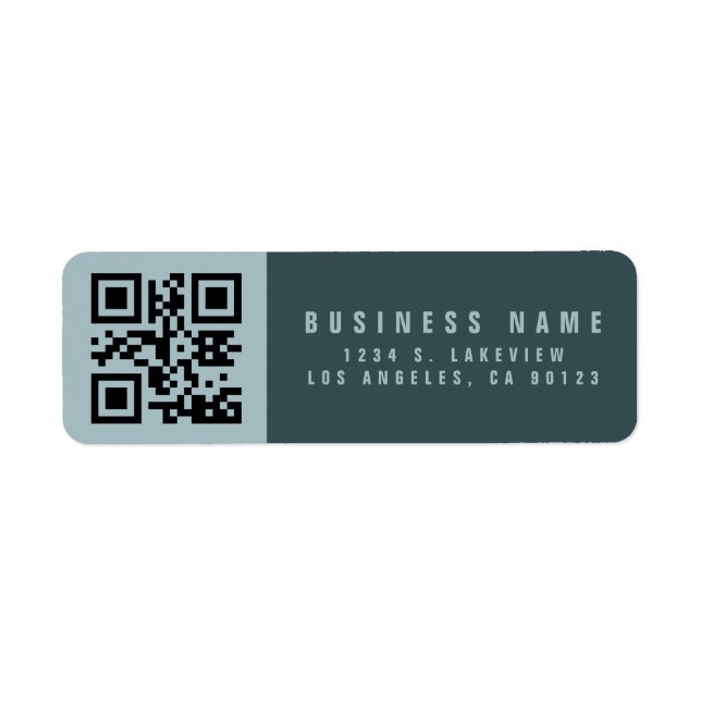 Create a Scannable QR Code | Modern Return Address Label (Front)