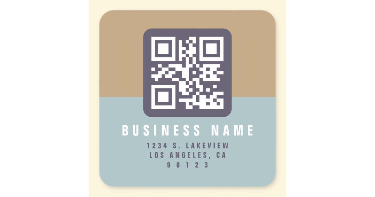 Create a Scannable QR Code | Modern Return Address Square Sticker | Zazzle