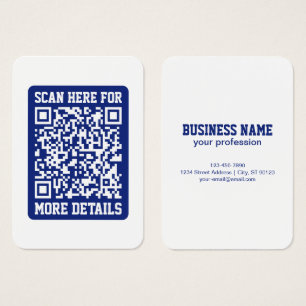Create a Scannable QR code Navy Blue (editable)