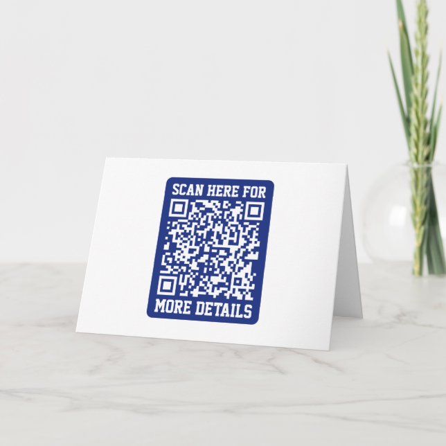 Create a Scannable QR code | Navy Blue (editable) Card (Front)