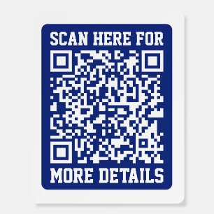 Create a Scannable QR code Navy Blue (editable) Foam Board