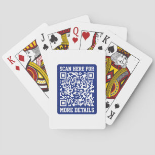 Create a Scannable QR code Navy Blue (editable) Poker Cards