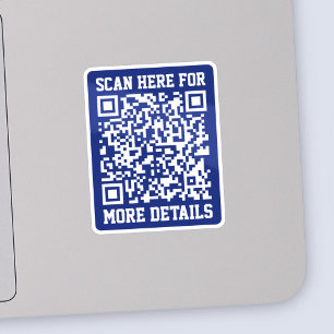 Create a Scannable QR code   Navy Blue (editable) Sticker