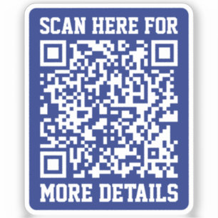 Create a Scannable QR code Navy Blue (editable) Sticker