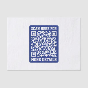 Create a Scannable QR code Navy Blue (editable) Tissue Paper