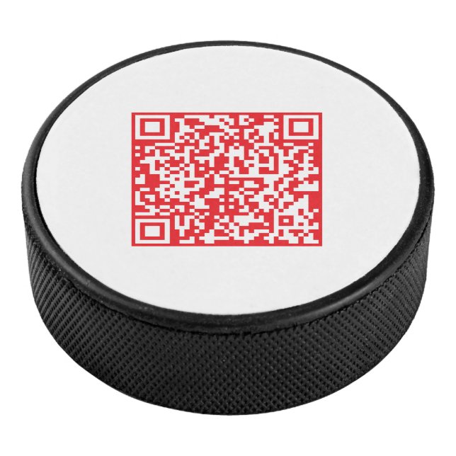 Create a Scannable Red (editable) QR code Hockey Puck (3/4)