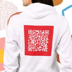 Create a Scannable Red (editable) QR code Hoodie