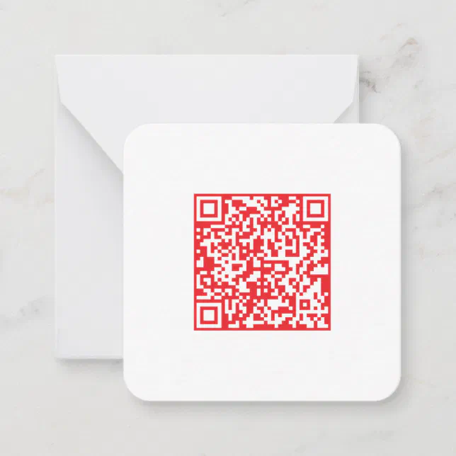Red Note Qr Code Create a Scannable Red (editable) QR code Note Card | Zazzle