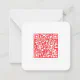 Create a Scannable Red (editable) QR code Note Card | Zazzle