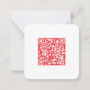 Create a Scannable Red (editable) QR code Note Card