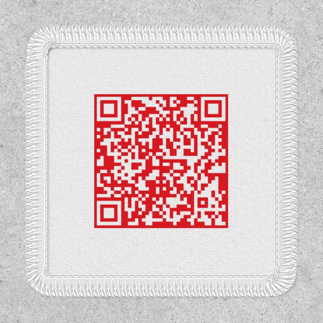 Create a Scannable Red (editable) QR code Patch (Front)