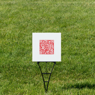 Create a Scannable Red (editable) QR code Sign