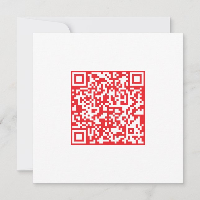 Create a Scannable Red (editable) QR code Thank You Card (Front)