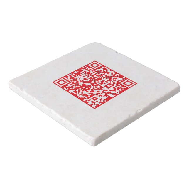 Create a Scannable Red (editable) QR code Trivet (Corner)