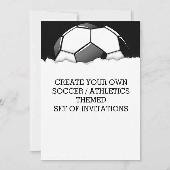 Create a Soccer Game Themed Invitation (Front)