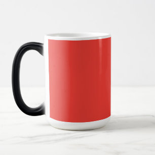 Create a Striking Red Background with White Border Color Morph Mug