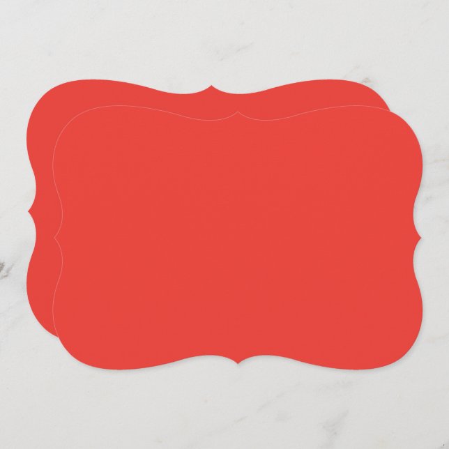 Create a Striking Red Background with White Border Note Card (Front/Back)