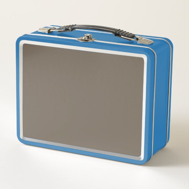 Create a Stylish Living Space with a Brown Wall an Metal Lunch Box (Front)