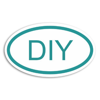Create a Teal Euro Style Oval Sticker